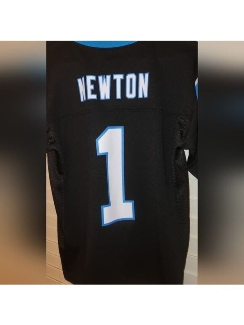 team apparel CAM NEWTON #1 CAROLINA PANTHERS jersey YOUTH MEDIUM 10/12